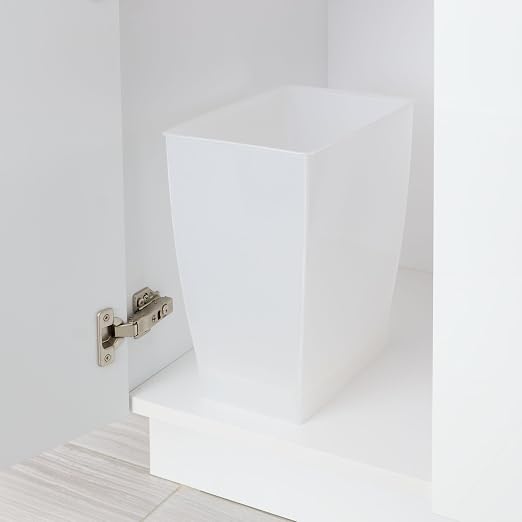 iDesign Small Rectangular Bathroom Trash Set of 2 Waste Can - Image 4