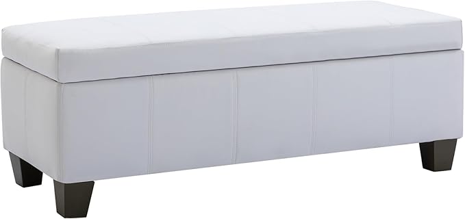 51 Inch Faux Leather Ottoman by UDAX