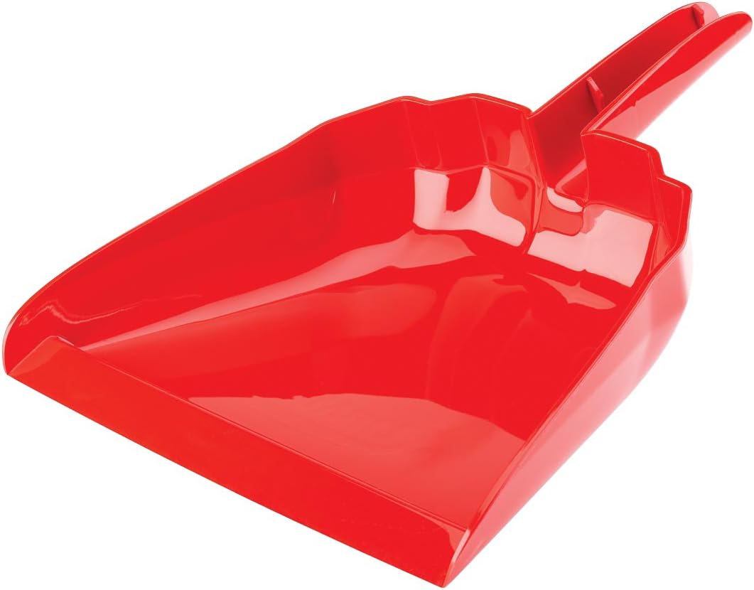 Libman Commercial 911 Dust Pan, Polypropylene, 13" Wide, Red (Pack of 6)