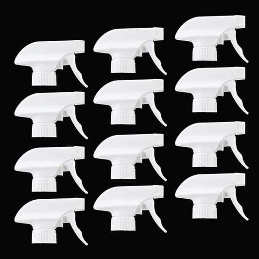 AMORIX 12PCS Trigger Sprayer White Spray Top Heavy Duty Replacement Nozzles by AMORIX