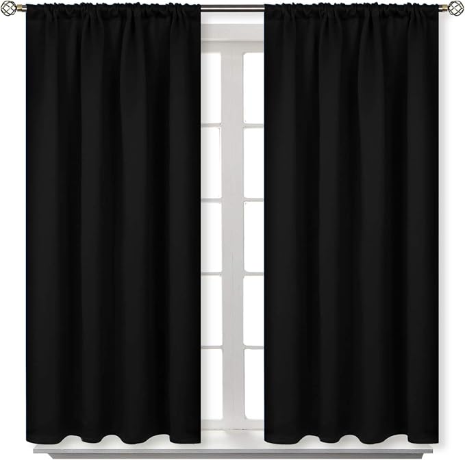 BGment Rod Pocket Blackout Curtains 48 Inches Length by BGment