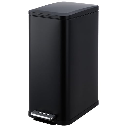 13.2 Gallon / 50L Kitchen Trash Can, Slim Stainless Steel Garbage Can by Unknown