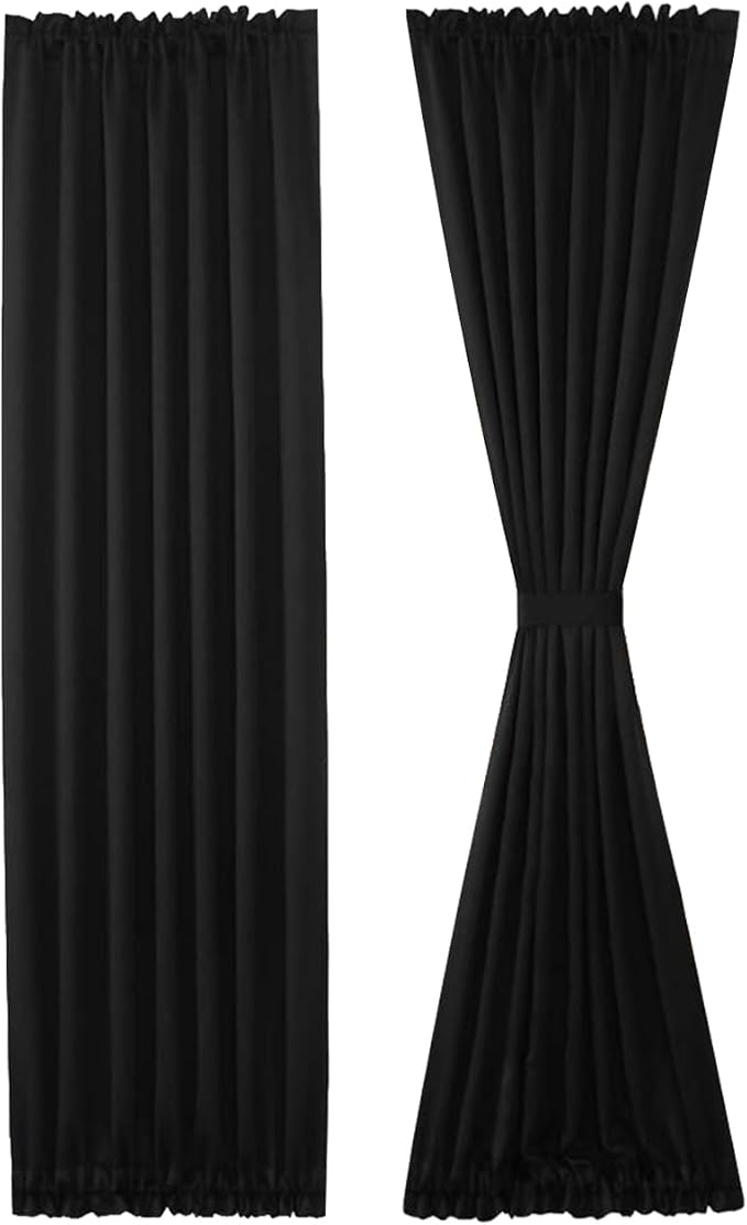 DWCN French Door Curtains – Rod Pocket Thermal Blackout Curtain - Image 7