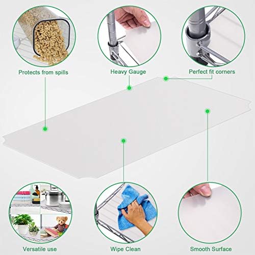 Slendor Wire Shelf Liner, 18" x 48" Plastic Shelf Liners for Wire S...