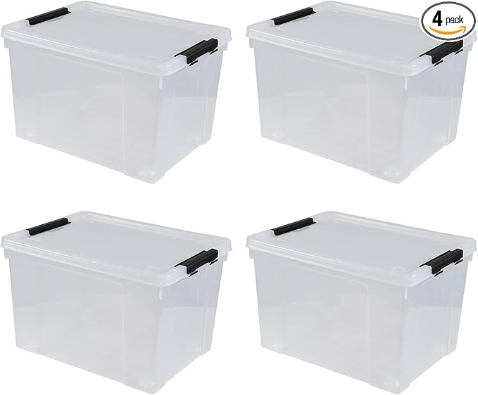 50 L Large Plastic Storage Bins by Knifefish