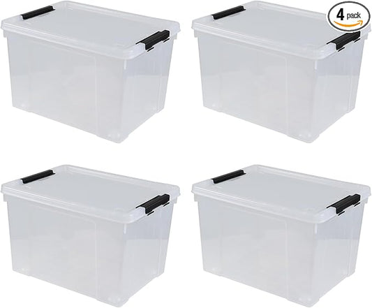50 L Large Plastic Storage Bins by Knifefish