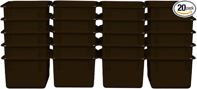 Wood Designs Cubby Storage Bin, Heavy Duty Plastic Containers by Unknown