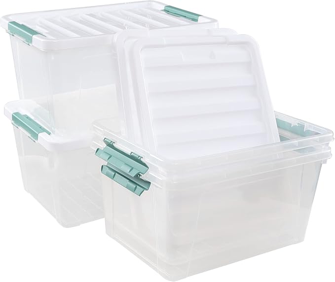 35 L Clear Large Storage Box, Plastic Storage Bins - Image 7