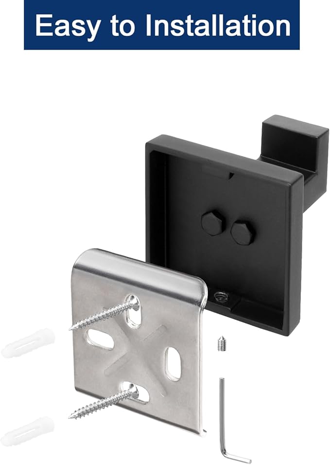 NearMoon Bath Towel Hooks -SUS304 Stainless Steel Square Clothes Robe Hooks - Image 6