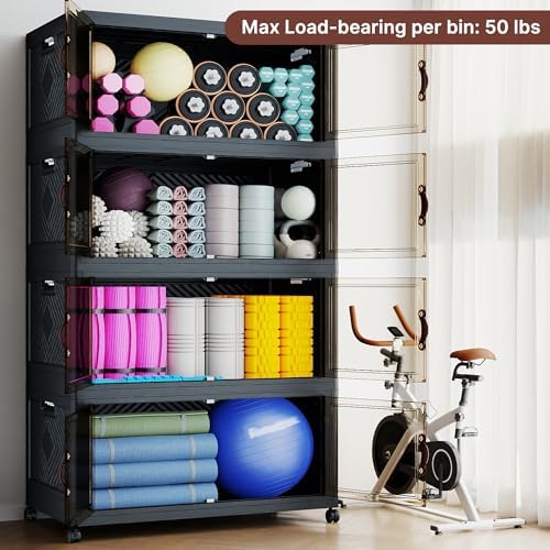 1120QT Extra Large Stackable Storage Bins with Lids & Wheels