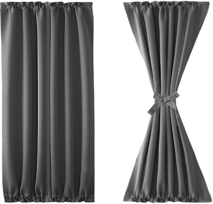 DWCN French Door Curtains – Rod Pocket Thermal Blackout Curtain - Image 7