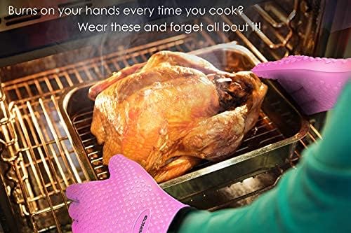KITCHEN PERFECTION XL Silicone Smoker Oven Gloves-Extreme Heat Resistant BBQ - Image 5