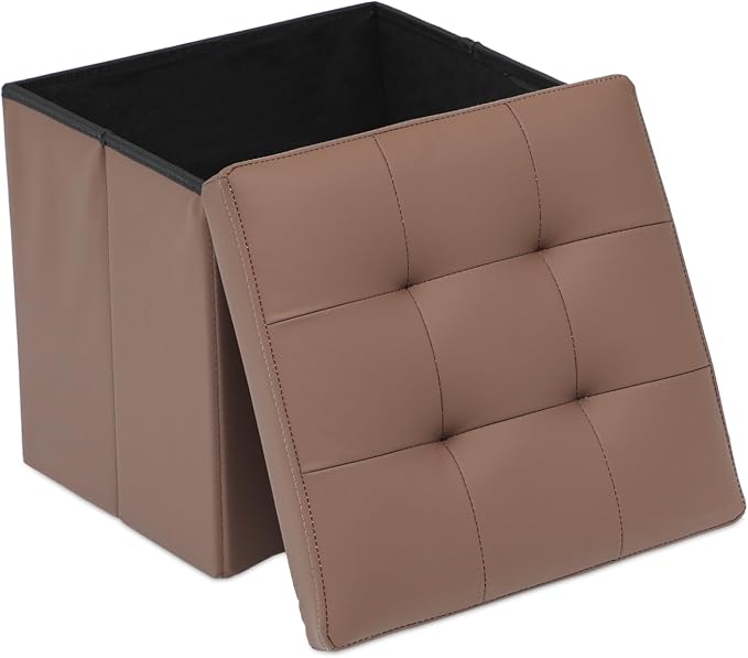 Athena Collection 15" Storage Ottoman Bench Folding Bench by AthenaCollectionFurniture