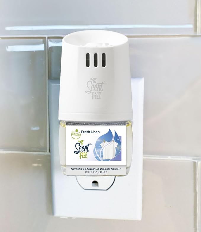Scent Fill Fresh Linen Plug in Air Freshener, Scented Oil Refills, 2 Refills + - Image 2