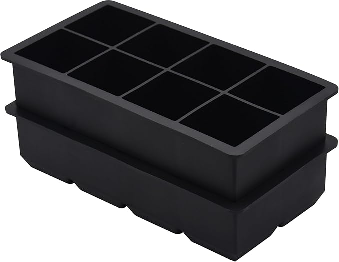 Bangp Large Ice Cube Tray for Whiskey, 2 Pack Stackable Big Ice Cube Molds Make - Image 7