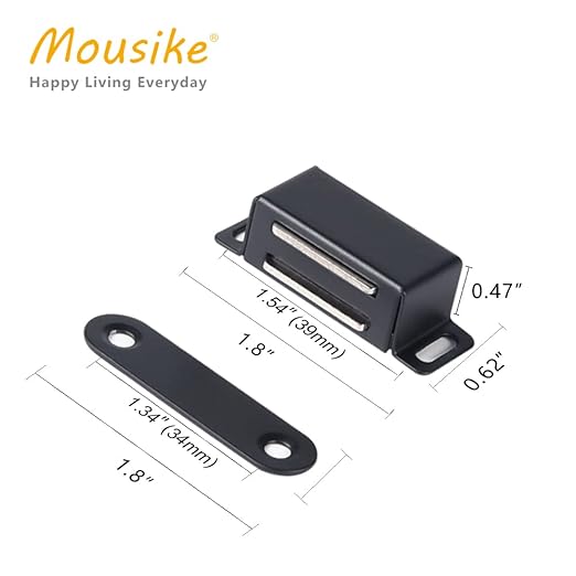 Mousike Cabinet Magnets Magnetic Door Catch Stainless Steel Door Magnet - Image 2