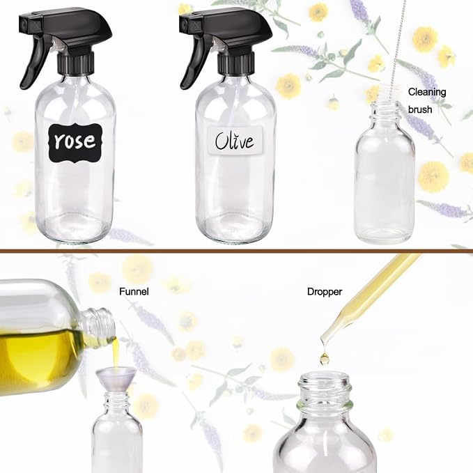 Glass Spray Bottle Kit×10, 9×10 ml Roller Bottles, Anti UV, Suitable - Image 8