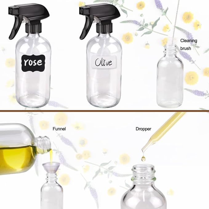 Glass Spray Bottle Kit×10, 9×10 ml Roller Bottles, Anti UV, Suitable - Image 4