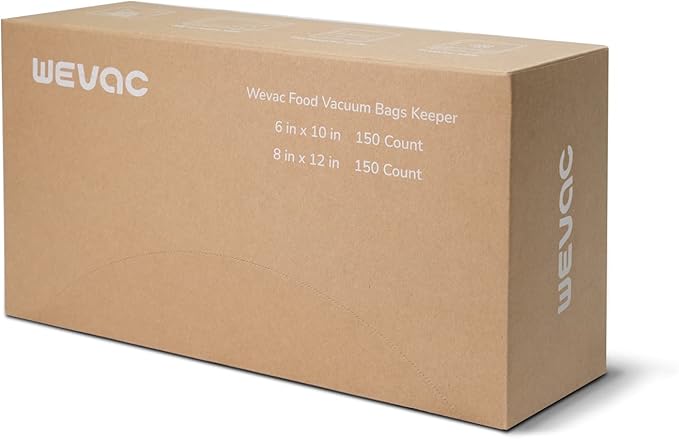 Wevac 6''x10'' & 8''x12'' 300 Count Food Vacuum Sealer Bags Keeper, PreCut Quart - Image 5