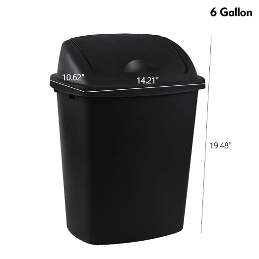 6 Gallon Plastic Garbage Cans - Image 2