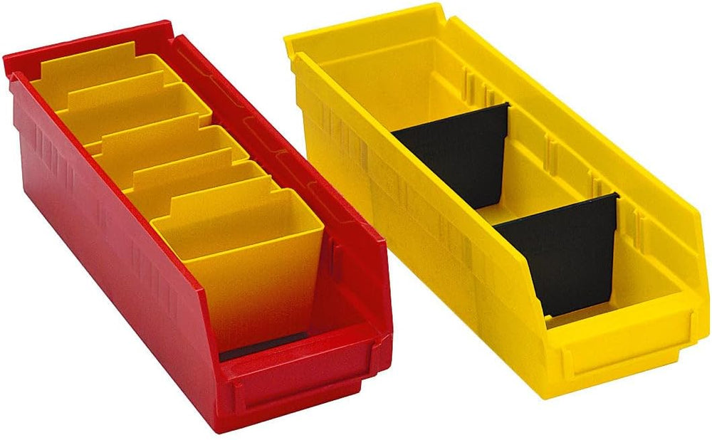 Quantum Storage Systems QSB101BK 36-Pack 4" Hanging Plastic Shelf Bin St...