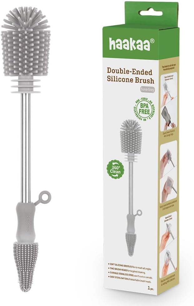 Haakaa Silicone Cleaning Brush Kit – Household Cleaning Brushes by haakaa