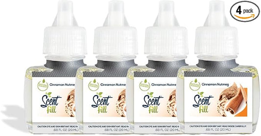 Scent Fill Sweet & Spicy Cinnamon Nutmeg Plug in Air Freshener, 4 Scented Oil by ScentFill