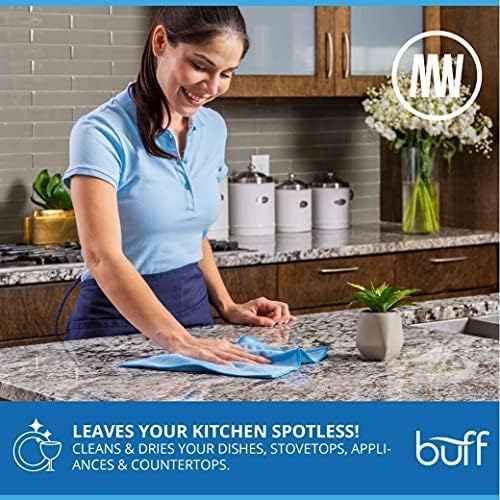 12" x 12" MW Pro Multi-Surface Microfiber Cleaning Cloths | Blue - Image 2