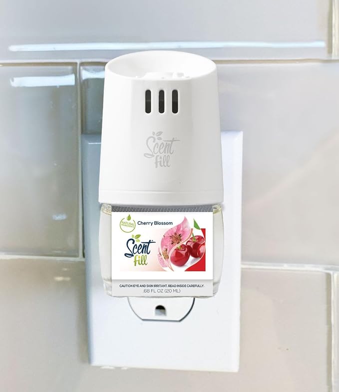 Scent Fill Cherry Blossom Plug in Air Freshener, Scented Oil Refills, 2 Refills - Image 2