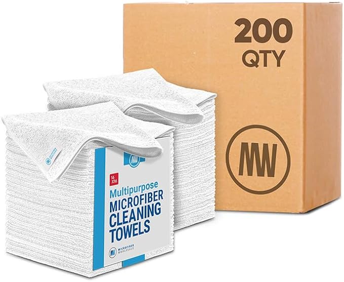 Microfiber Wholesale Bulk 16" x 16" All Purpose Towels Case Quantity | Large | by MicrofiberWholesale