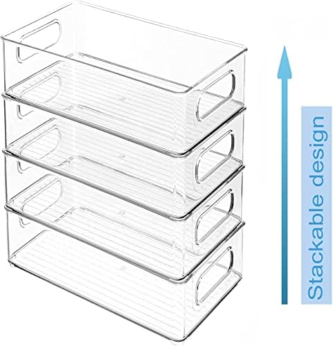 mDesign Plastic Long Stackable Storage Organizer Container, Organization Bin ...