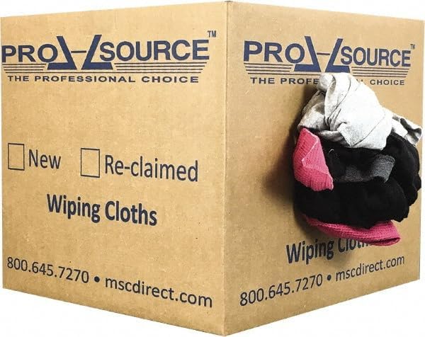 PRO SOURCE Low Lint Reclaimed Cotton Polo Shop Rags, Washable Reusable by PROSOURCE