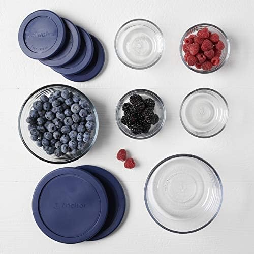 Anchor Hocking 12 Piece Glass Storage Containers with Lids (6 Glass Food Stor...