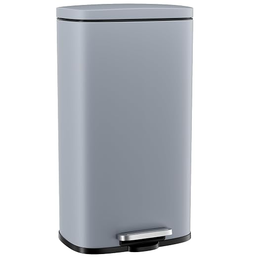 Arlopu 8/13.2 Gallon Step Trash Can, Stainless Steel Garbage Bin, Soft-Close by Arlopu