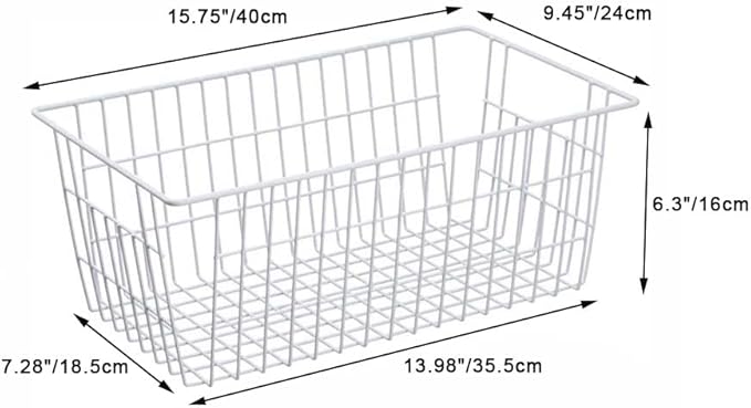 SANNO Freezer Baskets Wire Storage Baskets Closet Storage Baskets Bins - Image 6