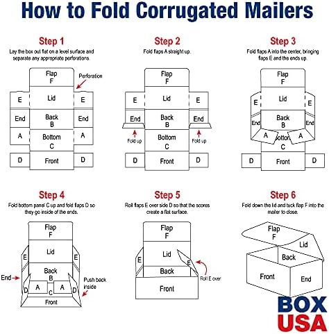 BOX USA Shipping Boxes Small 8"L x 6"W x 3"H, 50-Pack | Corrug...