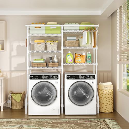 Ulif U13 Medium Over Washer and Dryer Storage Shelves, 6 Tiers Laundry Rack