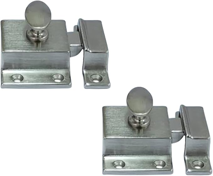 QCAA Traditional Large Oval Turn Cabinet Latch, Solid Brass, by QCAAHardware