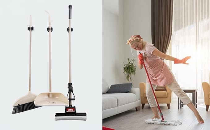 6PCS Broom and Mop Holder, Heavy Duty Garden Tool Organizer Rack Rake and - Image 6