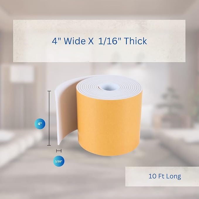 High Density Foam Weather Stripping Door Seal Strip Insulation Tape Roll - Image 2