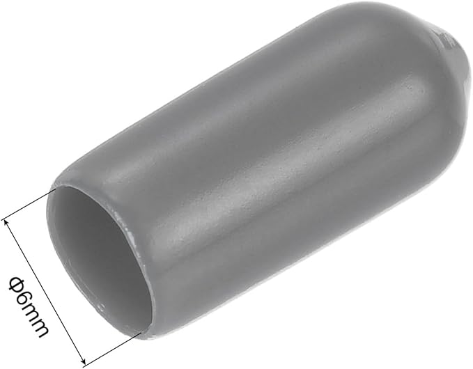 uxcell 20pcs Rubber End Caps 6mm ID Vinyl PVC Round Tube Bolt Cap Cover Screw - Image 3