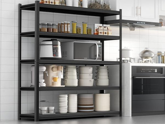 72" H Garage Shelving 2000LBS Heavy Duty Storage Shelves Adjustable 5 Tier - Image 2