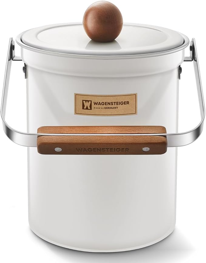 Kitchen Countertop Compost Bin 101ounces / 3Liters, Airtight Lid SUS304 by Wagensteiger