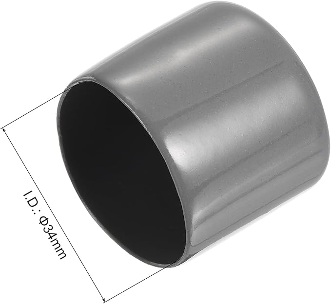 uxcell 20pcs Rubber End Caps 34mm ID Vinyl Cap Cover Screw Protectors Dark Grey - Image 3