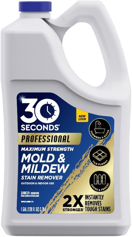 30 SECONDS Pro Mold and Mildew Stain Remover | Scrub Free | Brighter Results by 30SECONDS