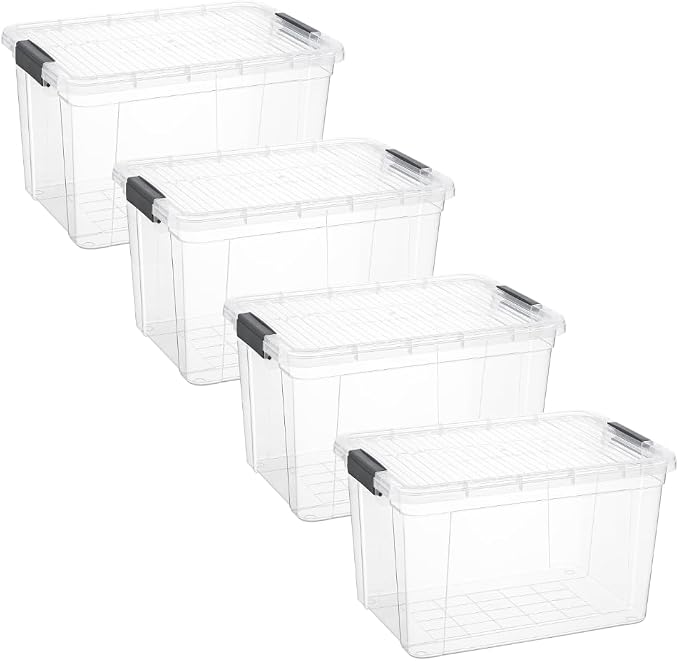 Superio Storage Bins with Lids, Stackable Totes, BPA Free, Odor Free, Organizer - Image 2