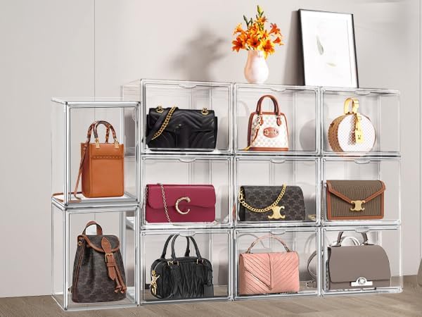 4Pack Clear Shoe Box Organizer, Acrylic Display Cases - Image 9