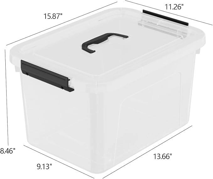 18 L Clear Latch Storage Bins - Image 2