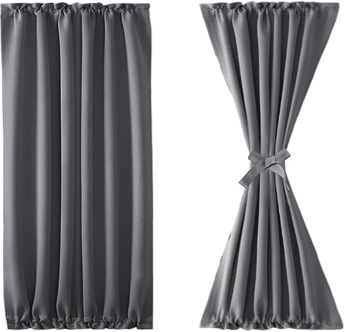 DWCN French Door Curtains – Rod Pocket Thermal Blackout Curtain - Image 7