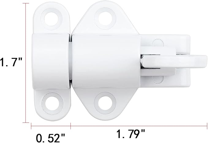 2 Packs Self-Closing Latches，White Spring Door Lock，Resilient Bolt Latch - Image 2